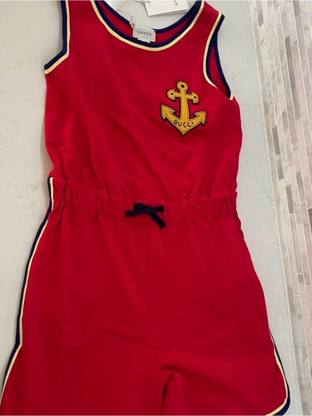 Gucci Kids anchor motif romper size 10